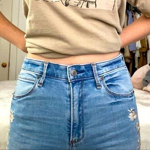 Embroidered jeans!